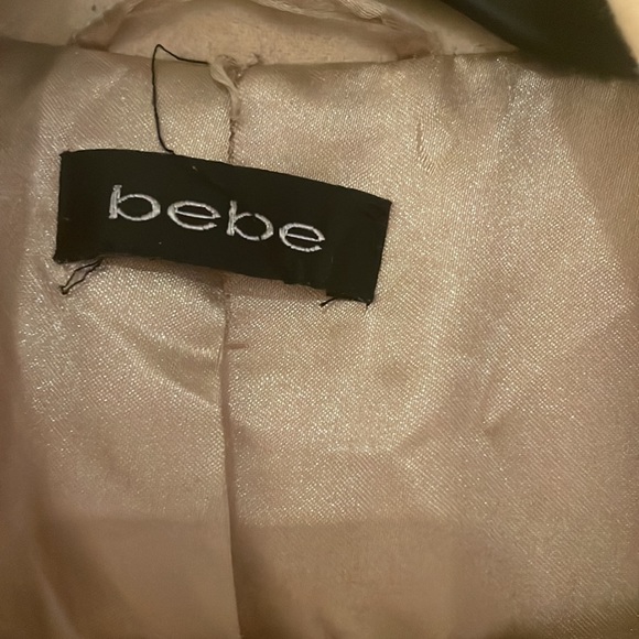 Bebe tan trench pea coat one missing button - Picture 2 of 2